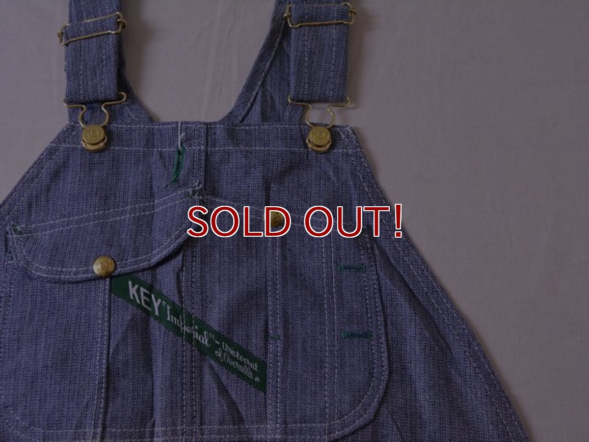 画像3: 1980s KEY Imperial ヘリンボーンオーバーオール　 DEAD STOCK!!　 表記W38 L31  (3)