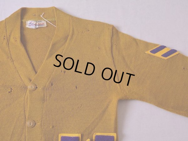 画像5: 1950s-60s レタードカーディガン　 実寸XS-S 