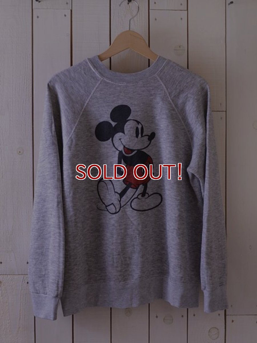画像1: 1980s Mickey Mouse 杢スウェット 　 表記L  (1)