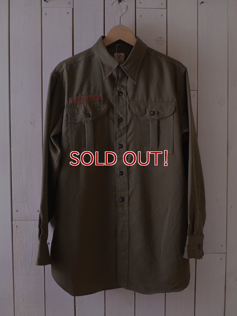画像1: 1960s BOY SCOUTSマチ付きシャツ　 DEAD STOCK!!　 表記15  (1)