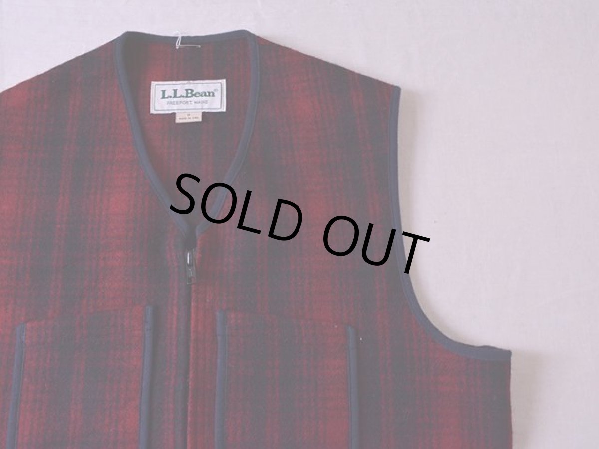画像4: 1980s-90s L.L.Bean ハンティングウールベスト　 表記S  (4)