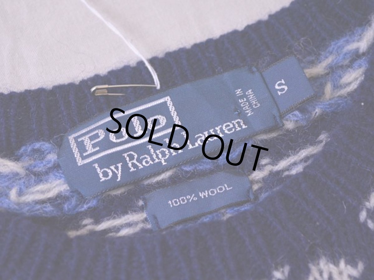 画像4: PoLo RalphLauren ノルディックウールニットセーター　 表記S  (4)