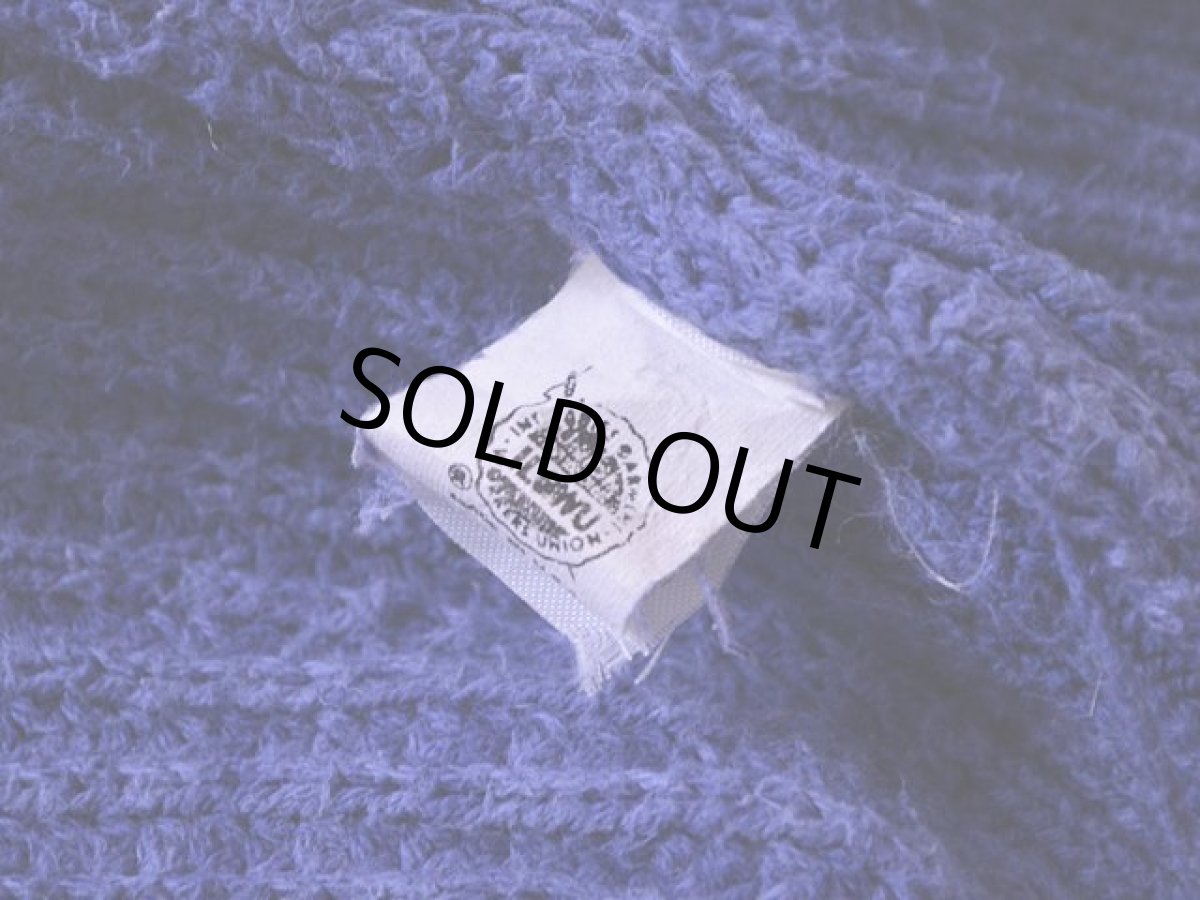 画像8: 1980s L.L.Bean インディゴ風コットンセーター　 表記M  (8)