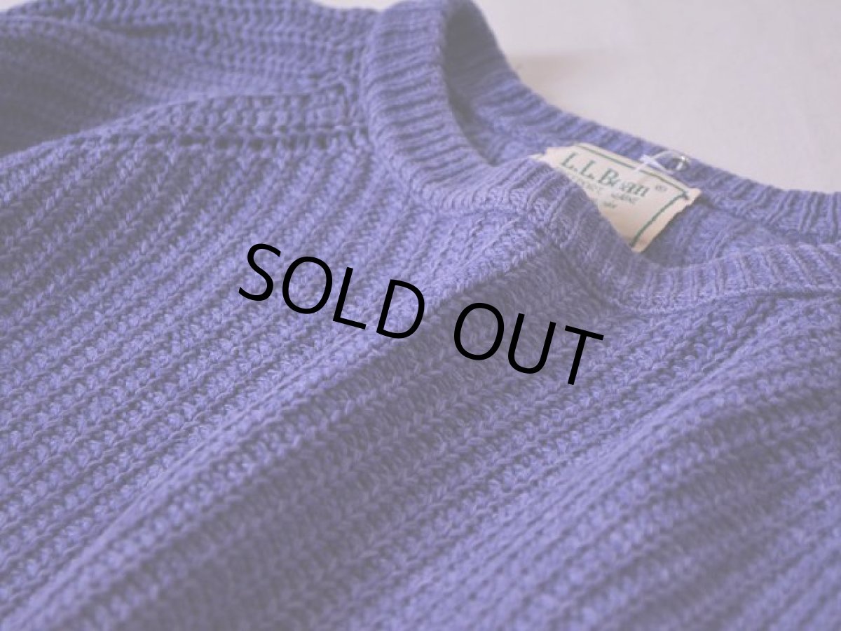 画像9: 1980s L.L.Bean インディゴ風コットンセーター　 表記L  (9)