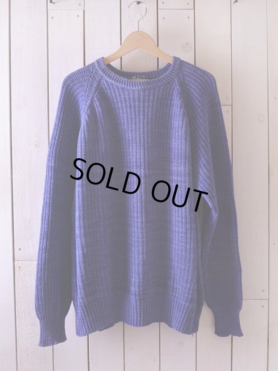 画像2: 1980s L.L.Bean インディゴ風コットンセーター　 表記L  (2)