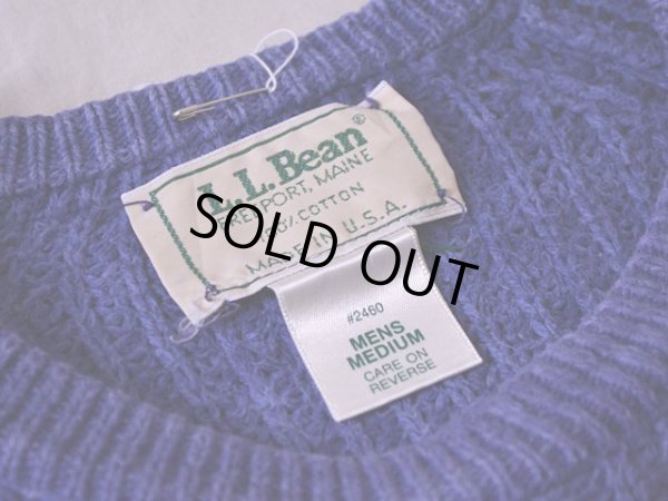 画像4: 1980s L.L.Bean インディゴ風コットンセーター  表記M