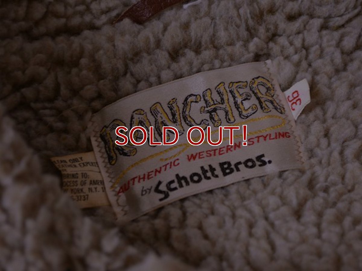 画像3: 1970s Schott RANCHER スウェードボアランチコート　 表記36  (3)