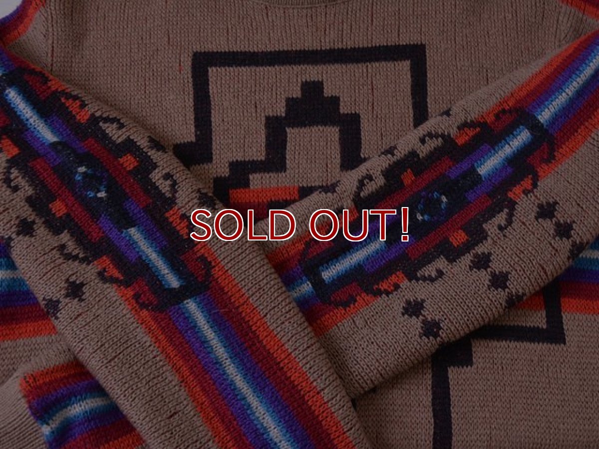 画像7: 1970s PENDLETON ネイティブ柄ウールセーター　 表記M  (7)