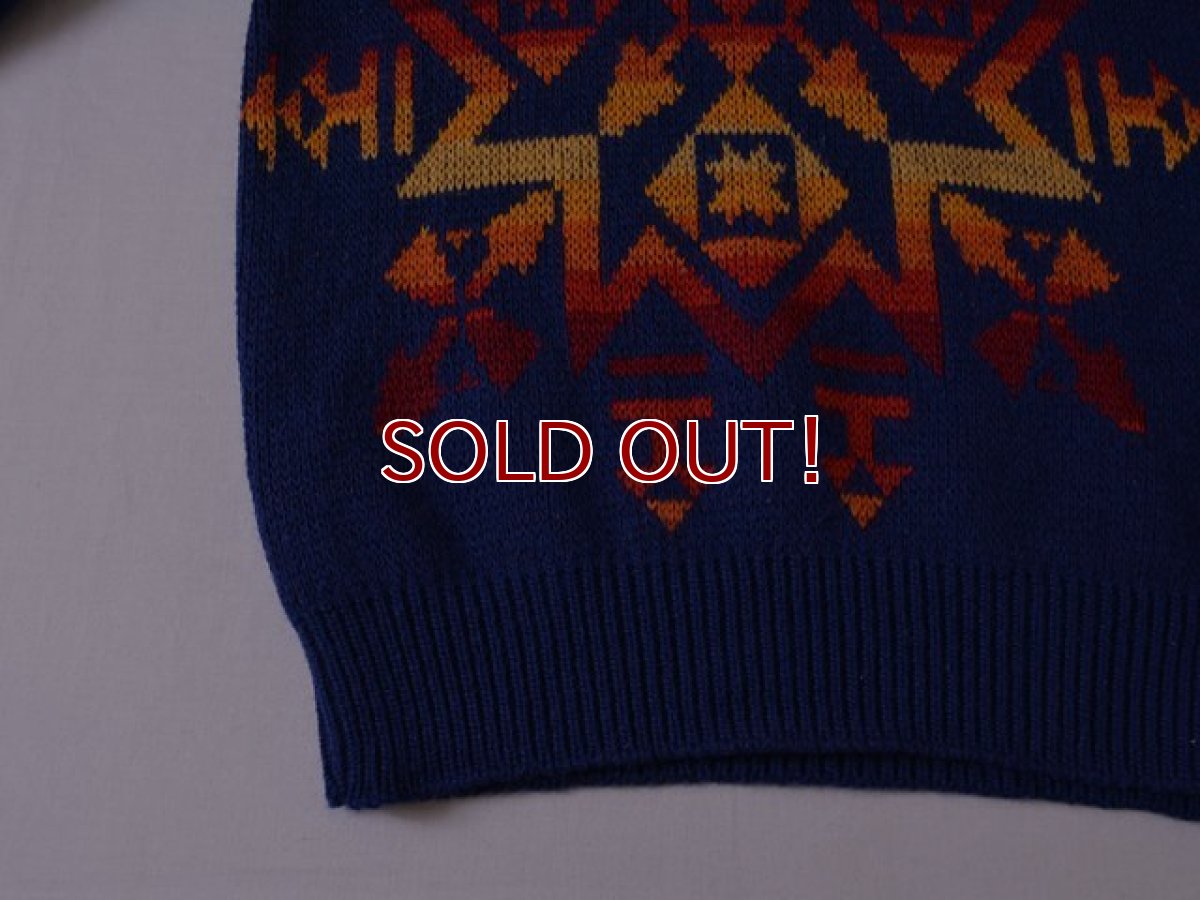 画像7: 1970s PENDLETON ネイティブ柄ウールセーター　 表記M  (7)