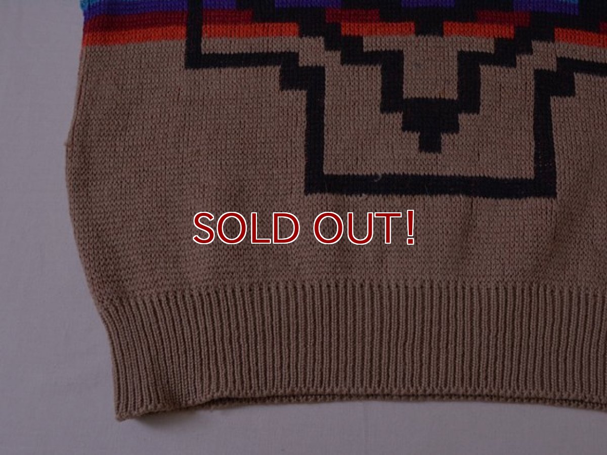 画像6: 1970s PENDLETON ネイティブ柄ウールセーター　 表記M  (6)