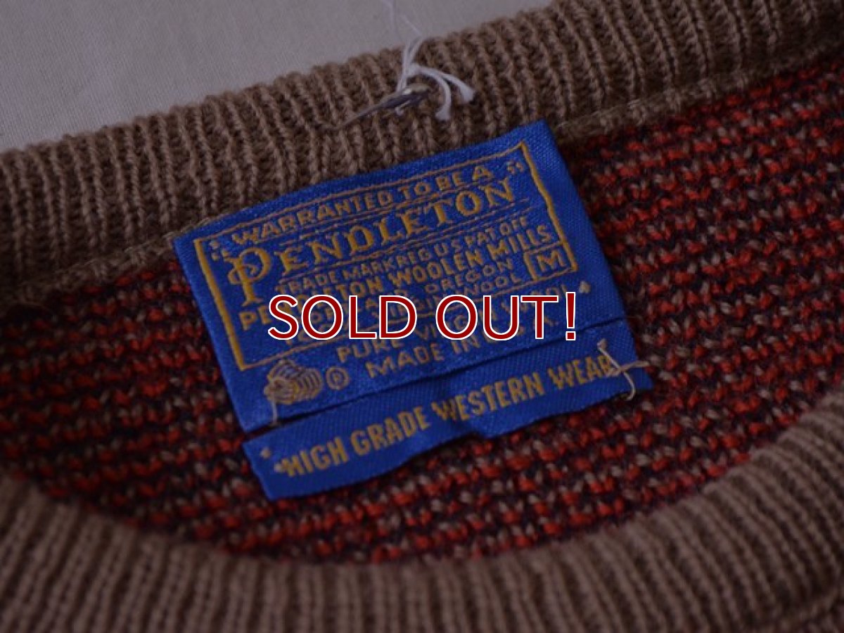 画像3: 1970s PENDLETON ネイティブ柄ウールセーター　 表記M  (3)