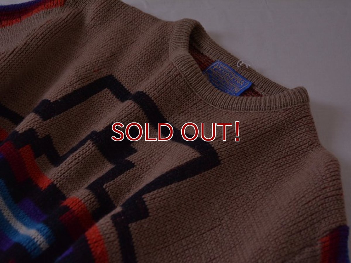 画像9: 1970s PENDLETON ネイティブ柄ウールセーター　 表記M  (9)