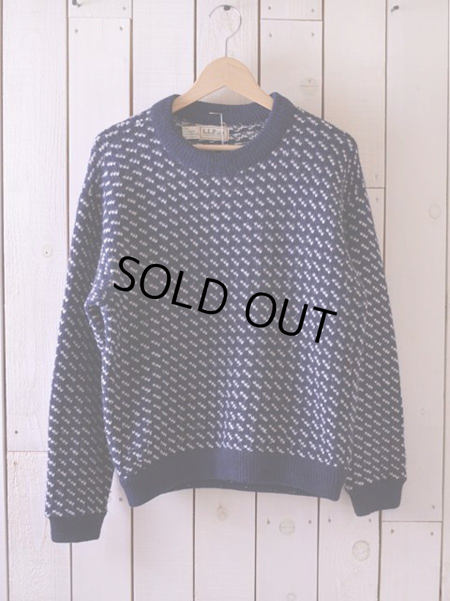 画像1: 1980s L.L.Bean バーズアイウールニットセーター　 表記S  (1)