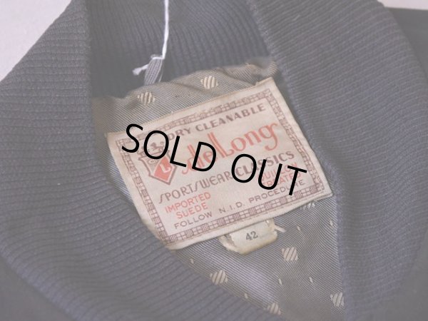 画像3: 1950s-60s DeLong ブラックスウェードジャケット　 表記42 