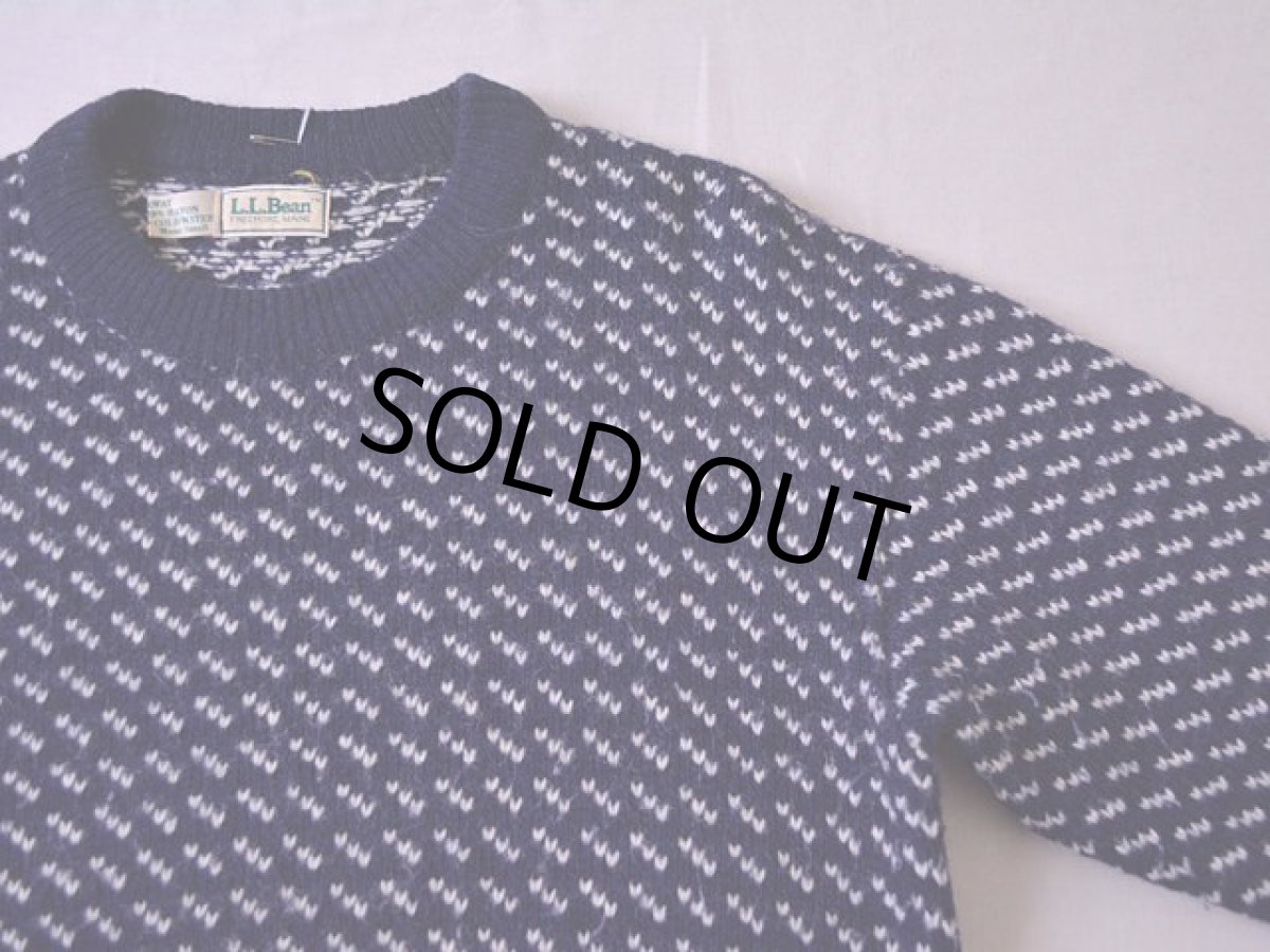 画像4: 1980s L.L.Bean バーズアイウールニットセーター　 表記S  (4)