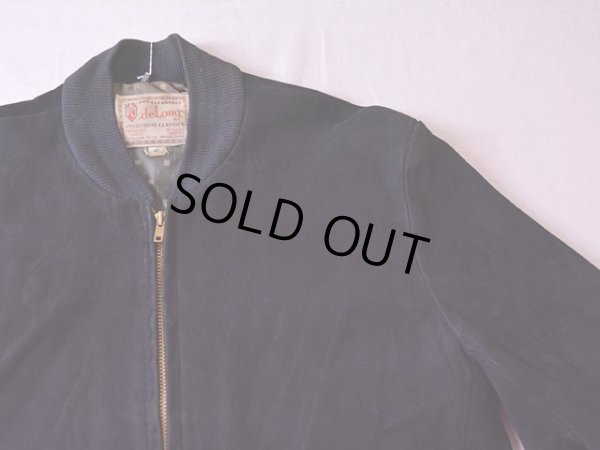 画像4: 1950s-60s DeLong ブラックスウェードジャケット　 表記42 