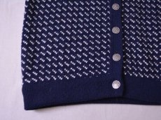 画像6: 1980s L.L.Bean バーズアイウールニットカーディガン　 表記ladies L  (6)