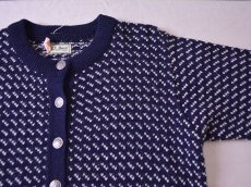画像4: 1980s L.L.Bean バーズアイウールニットカーディガン　 表記ladies L  (4)