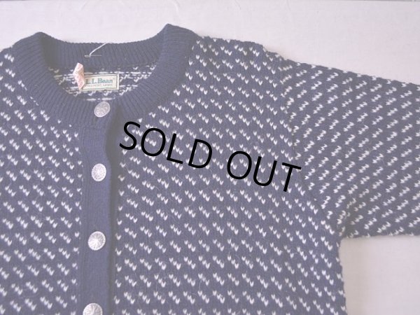 画像4: 1980s L.L.Bean バーズアイウールニットカーディガン  表記ladies L
