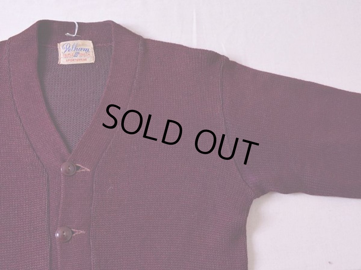 画像4: 1950s Pelham ウールニットカーディガン　 実寸SM  (4)