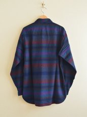 画像2: 1970s PENDLETON ネイティブボーダーウールシャツ　 表記L  (2)