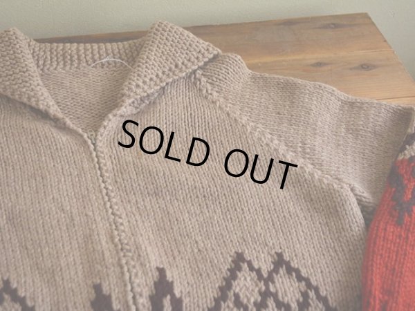 画像3: 1960s ダイヤ柄カウチンセーター　 実寸M 