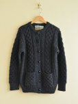 画像1: ARAN CRAFTS フィッシャーマンニットカーディガン　<br>MADE IN IRELAND　<br>表記ladies M<br> (1)