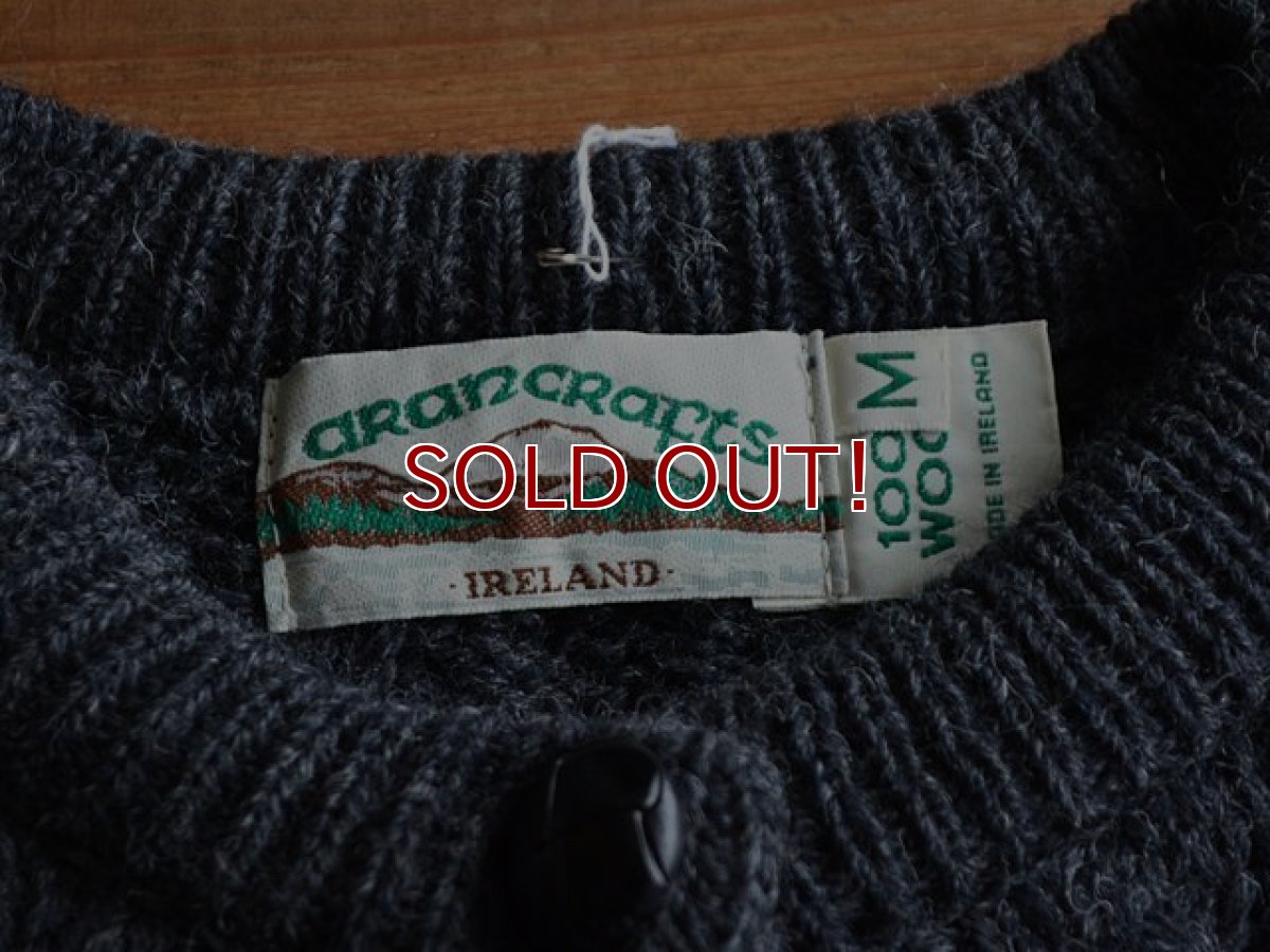 画像3: ARAN CRAFTS フィッシャーマンニットカーディガン　 MADE IN IRELAND　 表記ladies M  (3)