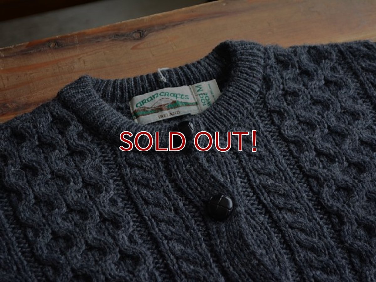画像4: ARAN CRAFTS フィッシャーマンニットカーディガン　 MADE IN IRELAND　 表記ladies M  (4)