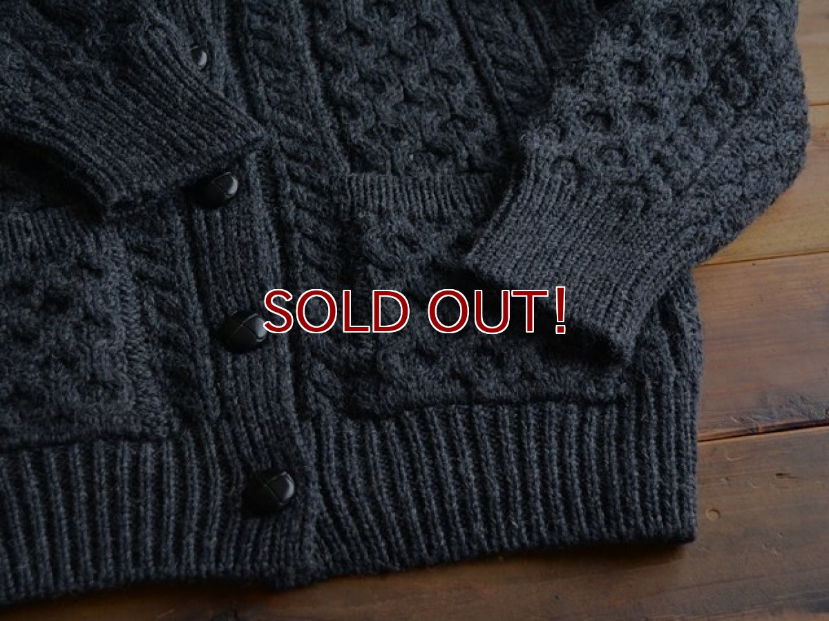 画像5: ARAN CRAFTS フィッシャーマンニットカーディガン　 MADE IN IRELAND　 表記ladies M  (5)