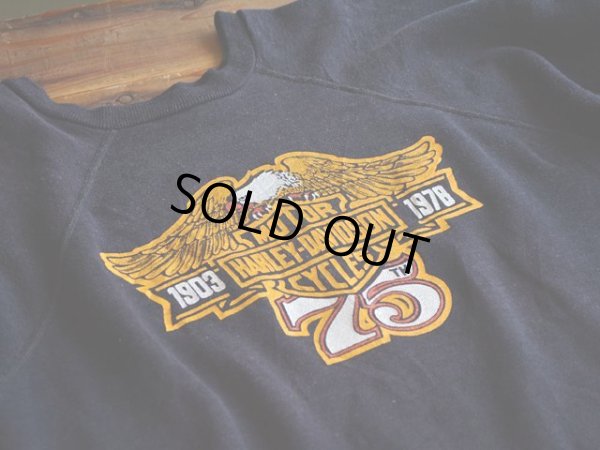 画像4: 1970s HARLEY-DAVIDSON 75周年スウェット　 実寸M 