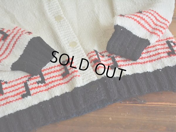 画像5: 1960s〜 ダンシングカウボーイ柄カウチンセーター　 実寸M 