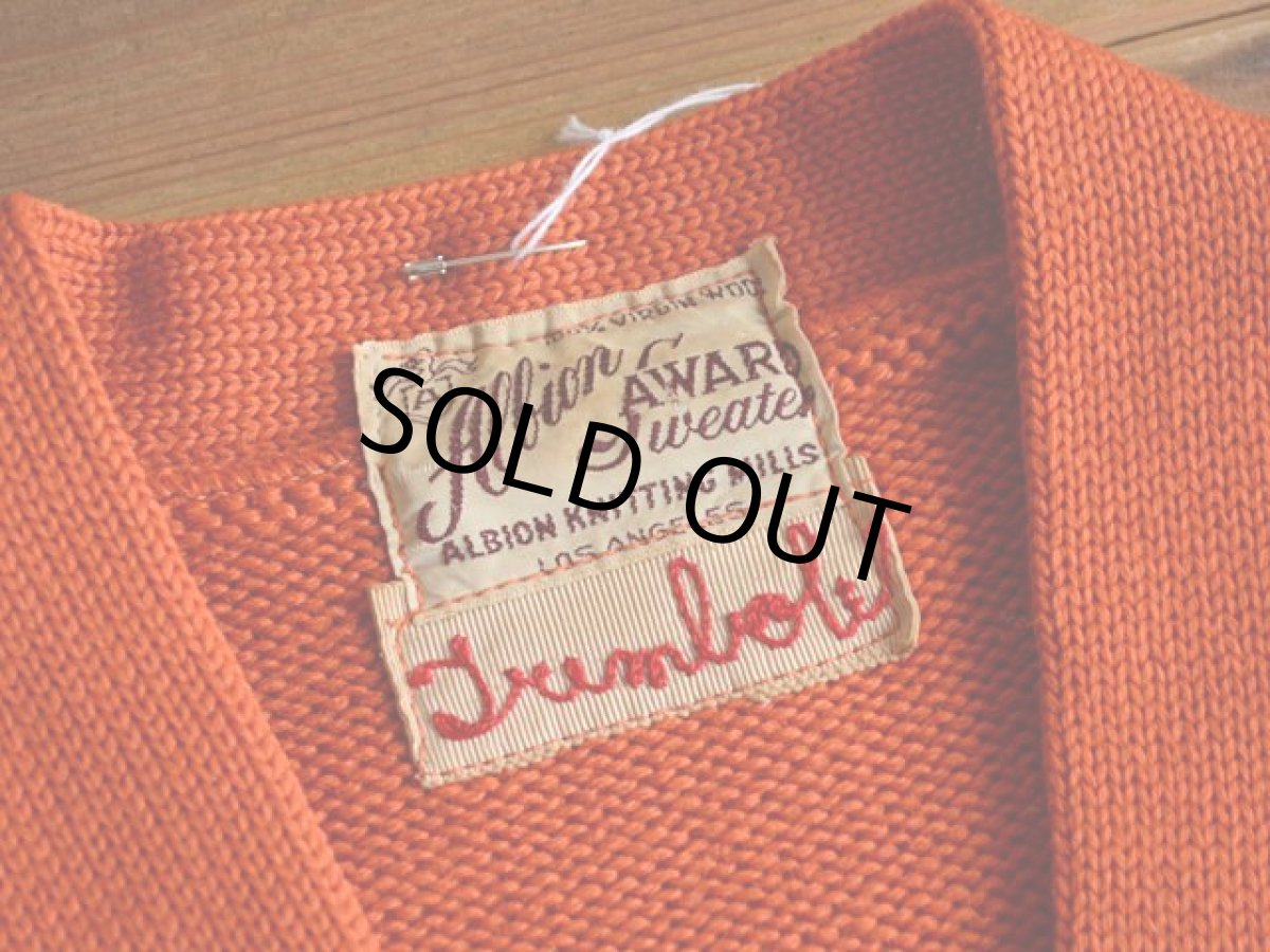 画像4: 1940s Allion Award Sweater レタードカーディガン　 実寸36  (4)