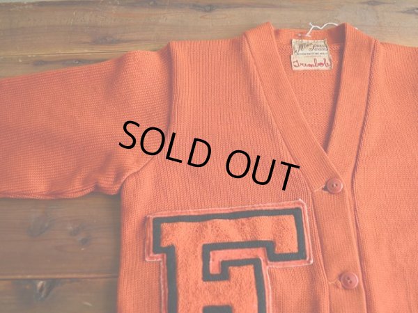 画像5: 1940s Allion Award Sweater レタードカーディガン　 実寸36 