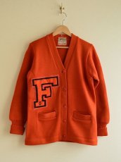 画像2: 1940s Allion Award Sweater レタードカーディガン　 実寸36  (2)