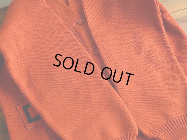 画像10: 1940s Allion Award Sweater レタードカーディガン　 実寸36 