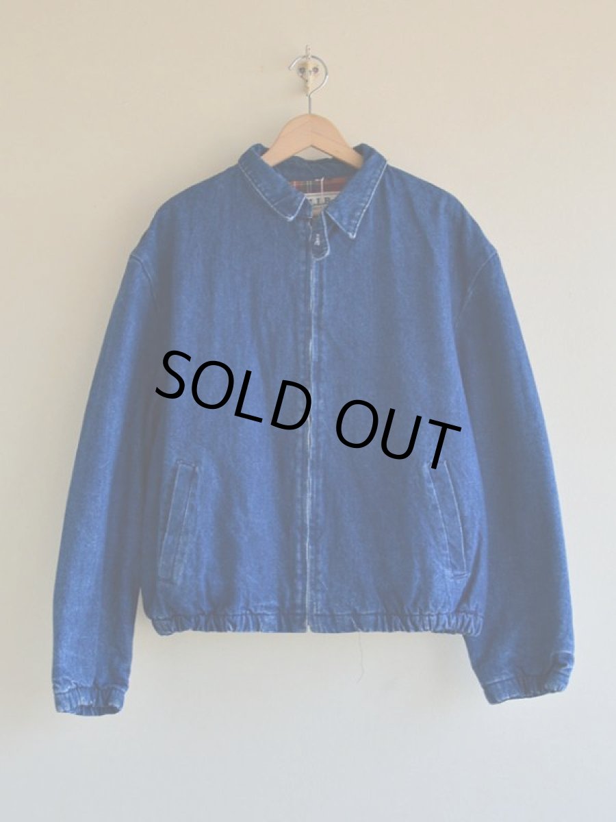 画像1: 1980s L.L.Bean チンスト付き中綿デニムジャケット　 表記L  (1)