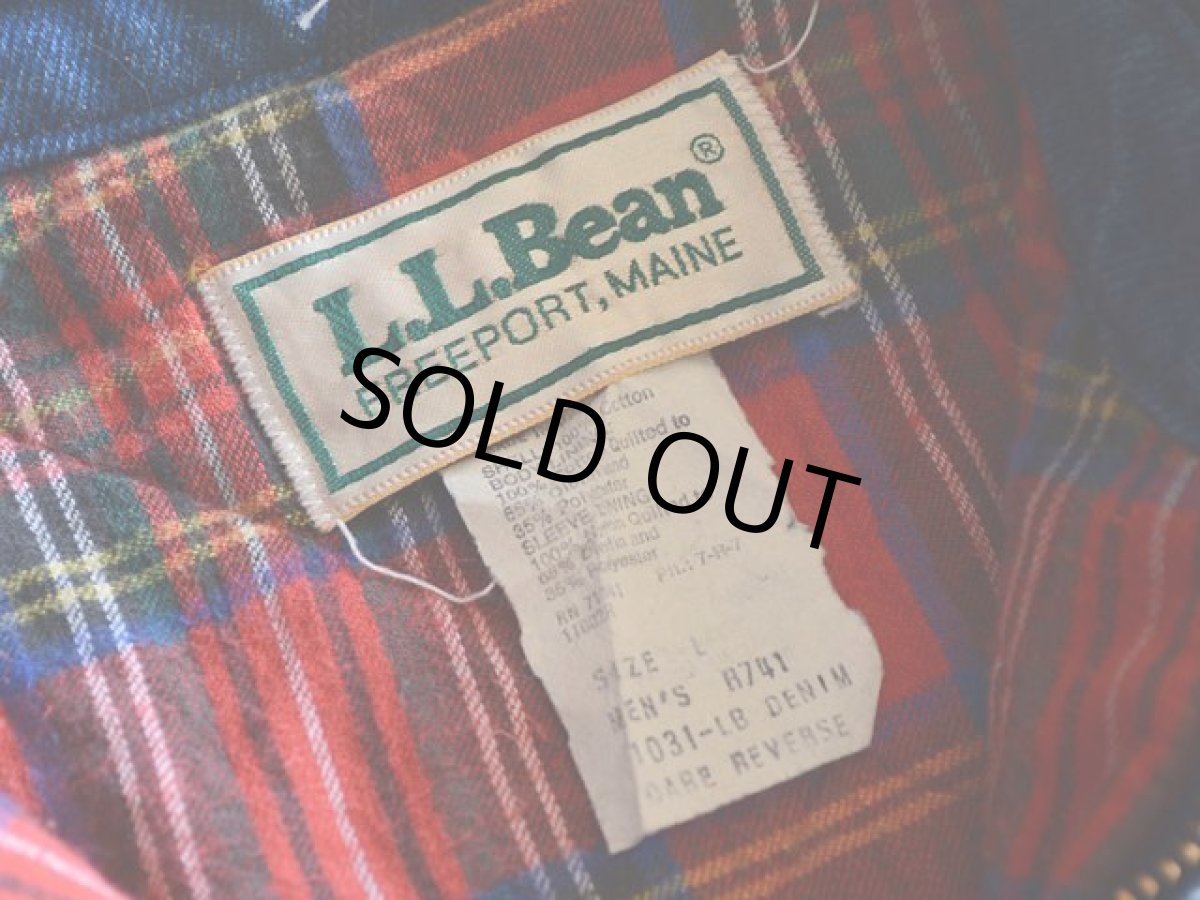 画像3: 1980s L.L.Bean チンスト付き中綿デニムジャケット　 表記L  (3)