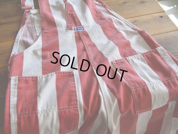 画像10: 1970s BIG SMITH ストライプオーバーオール　 実寸w37 