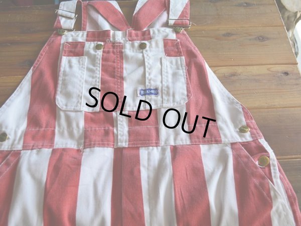 画像5: 1970s BIG SMITH ストライプオーバーオール　 実寸w37 