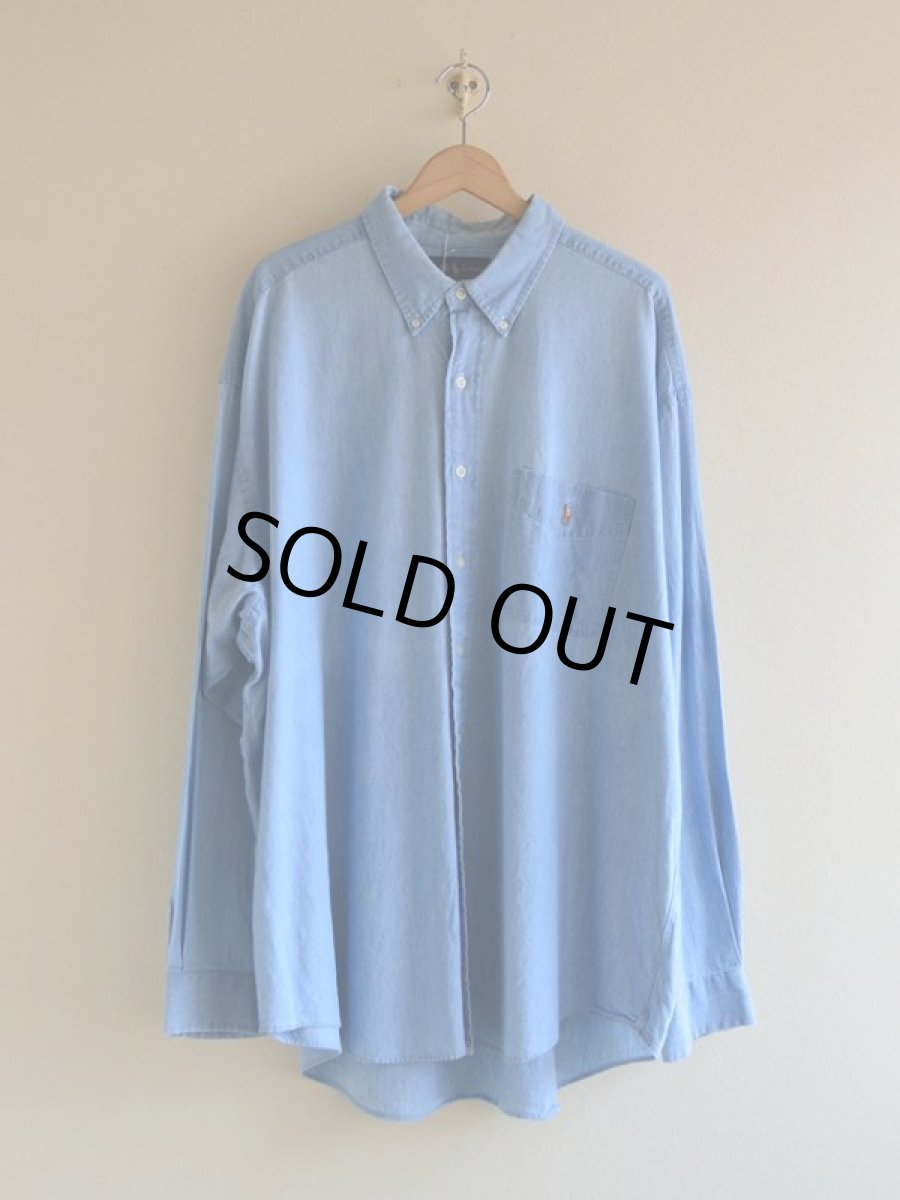 画像1: RalphLauren シャンブレーBDシャツ　 表記XXL  (1)