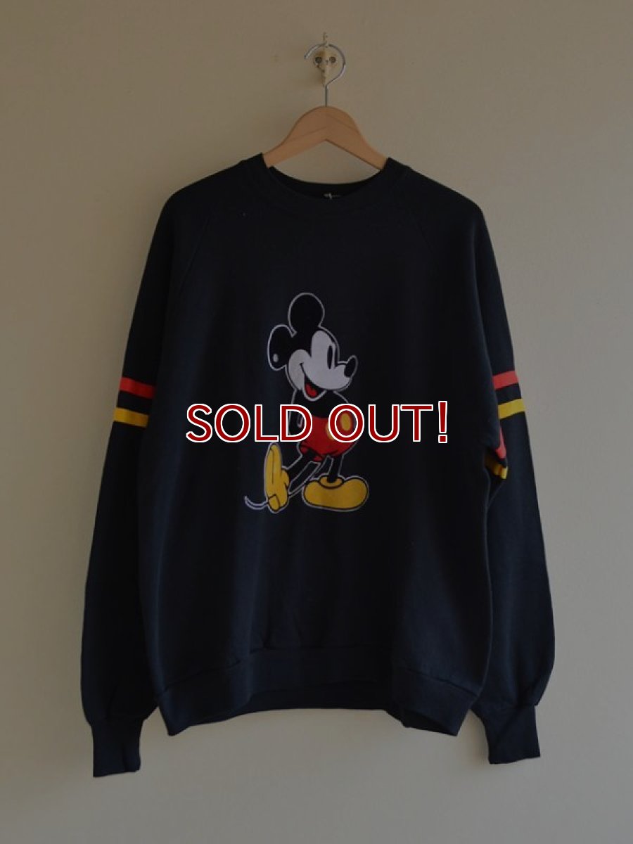画像1: 1980s Mickey Mouse フロッキースウェット　 表記XXL  (1)
