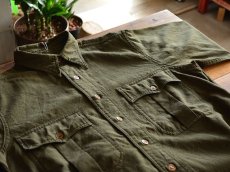 画像4: 1930s RUSSELL UNIFORM CO. チンスト付きワークシャツ　 実寸L  (4)