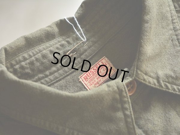 画像3: 1930s RUSSELL UNIFORM CO. チンスト付きワークシャツ　 実寸L 