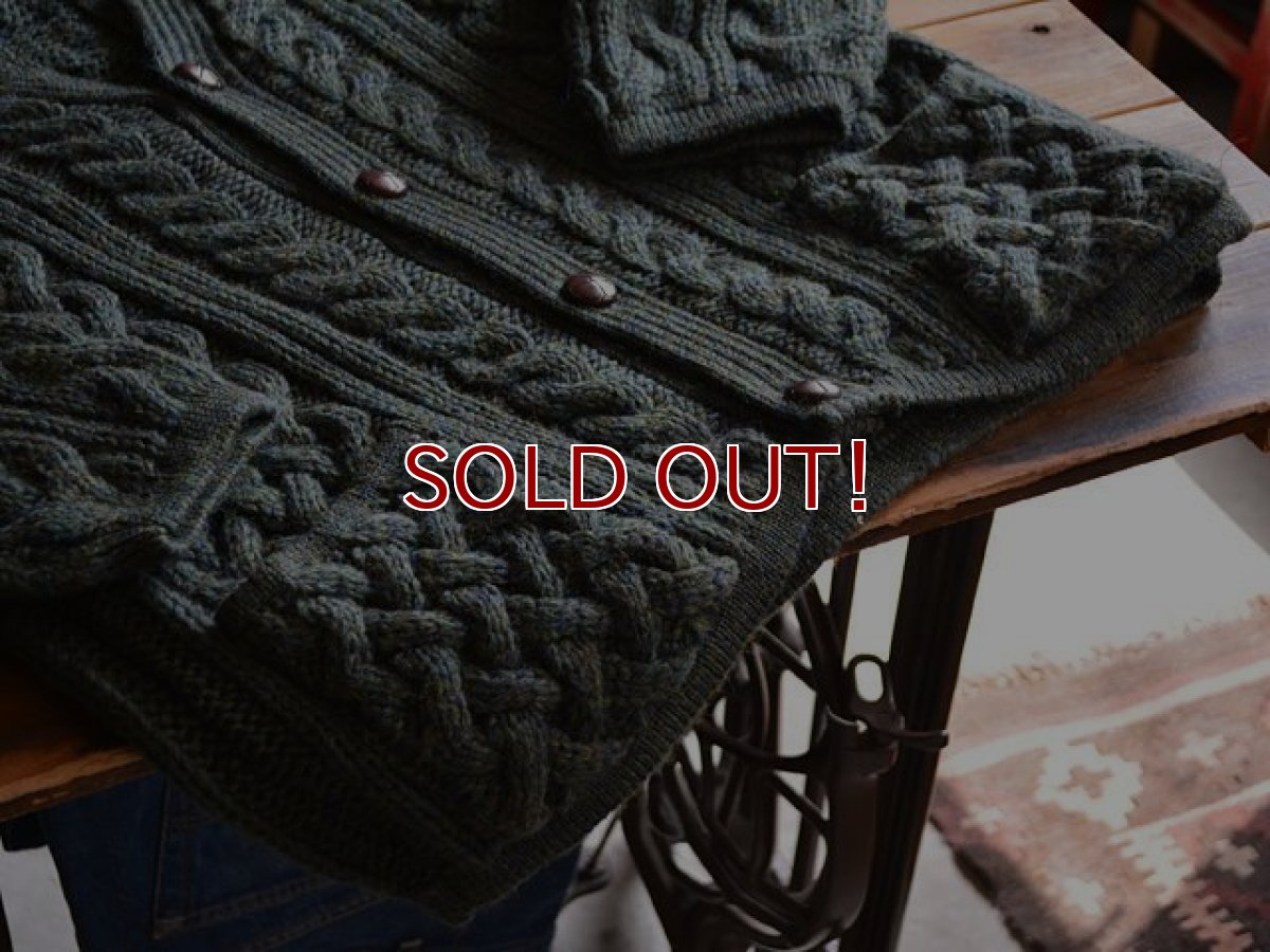 画像6: CottageKnitwear フィッシャーマンニットカーディガン　 MADE IN ENGLAND　 実寸XL  (6)