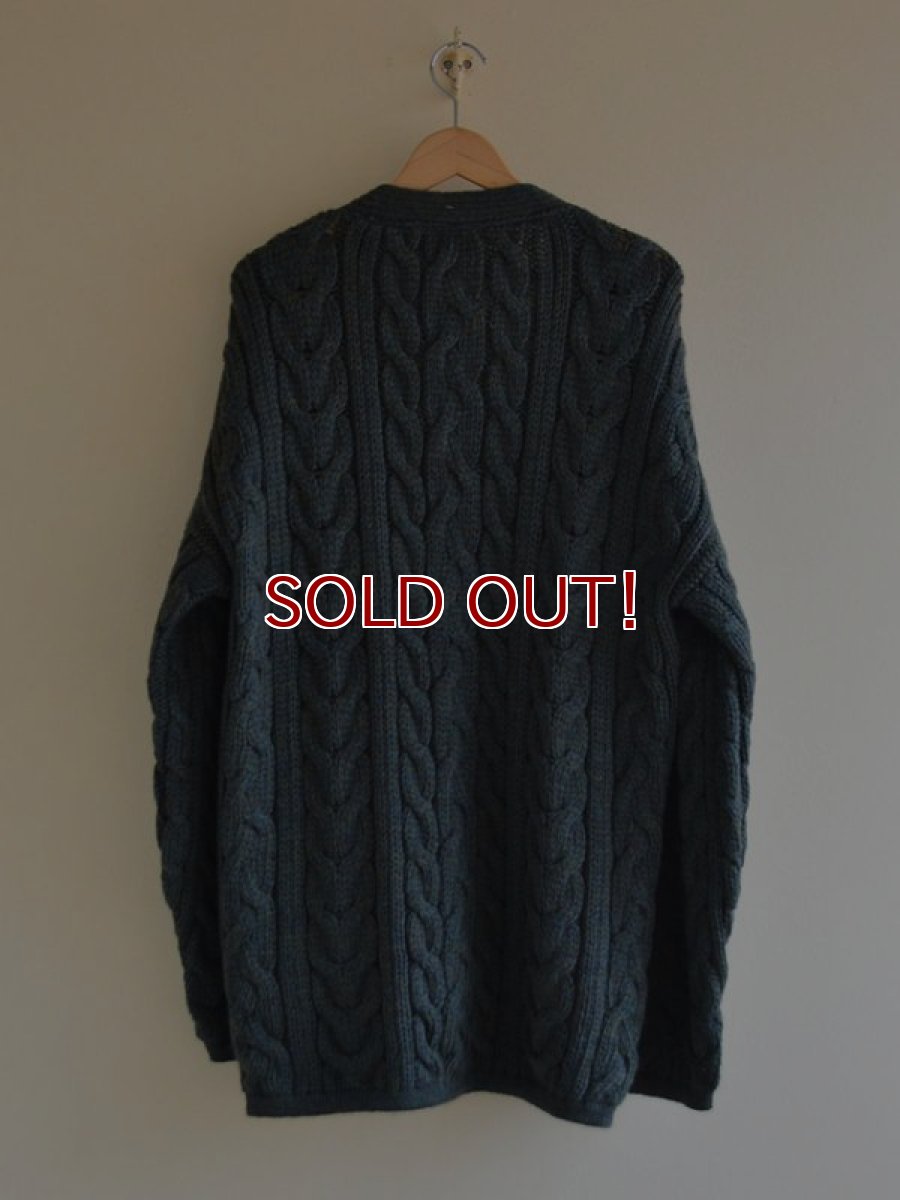 画像2: CottageKnitwear フィッシャーマンニットカーディガン　 MADE IN ENGLAND　 実寸XL  (2)