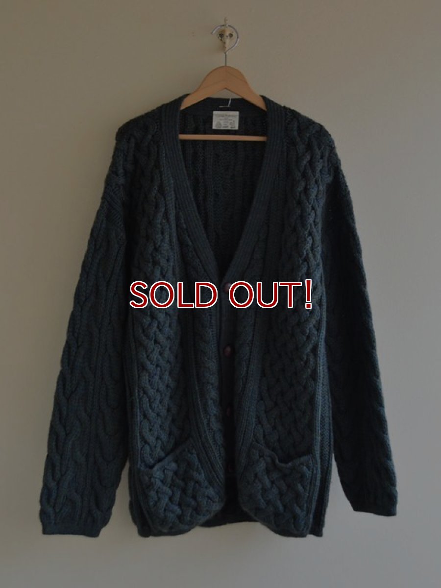 画像1: CottageKnitwear フィッシャーマンニットカーディガン　 MADE IN ENGLAND　 実寸XL  (1)