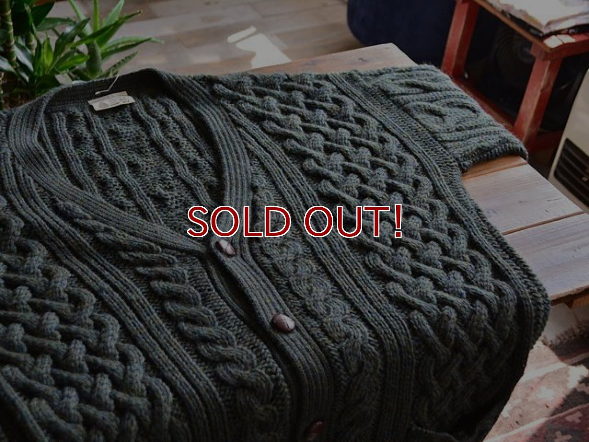 画像4: CottageKnitwear フィッシャーマンニットカーディガン　 MADE IN ENGLAND　 実寸XL  (4)