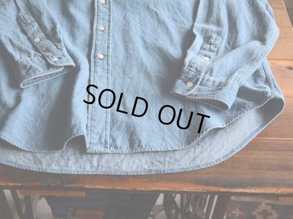 画像5: PoLo RalphLauren バンドカラーデニムシャツ  表記L