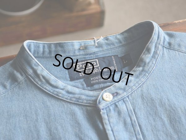 画像3: PoLo RalphLauren バンドカラーデニムシャツ  表記L